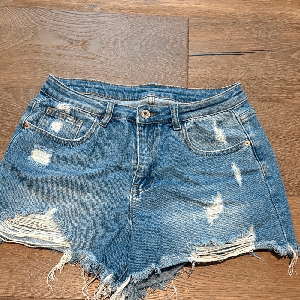 Distressed Denim Women Shorts